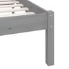 vidaXL Bed Frame without Mattress Grey Solid Wood 90x200 cm