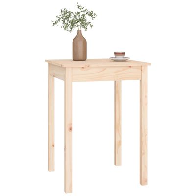 vidaXL Dining Table 55x55x75 cm Solid Wood Pine, natural vidaXL Dining Table 55x55x75 cm Solid Wood Pine