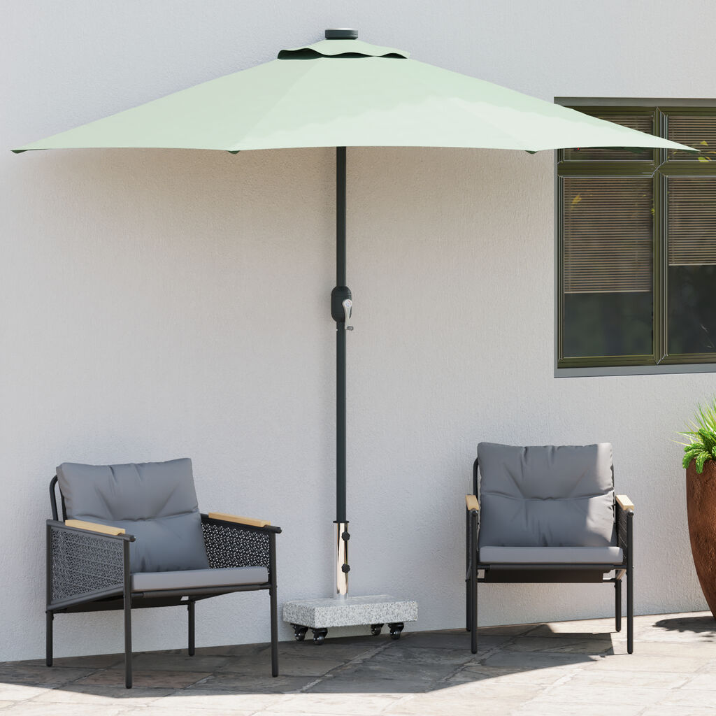 vidaXL Umbrella Base Light Grey 45x25x8.3 cm Granite