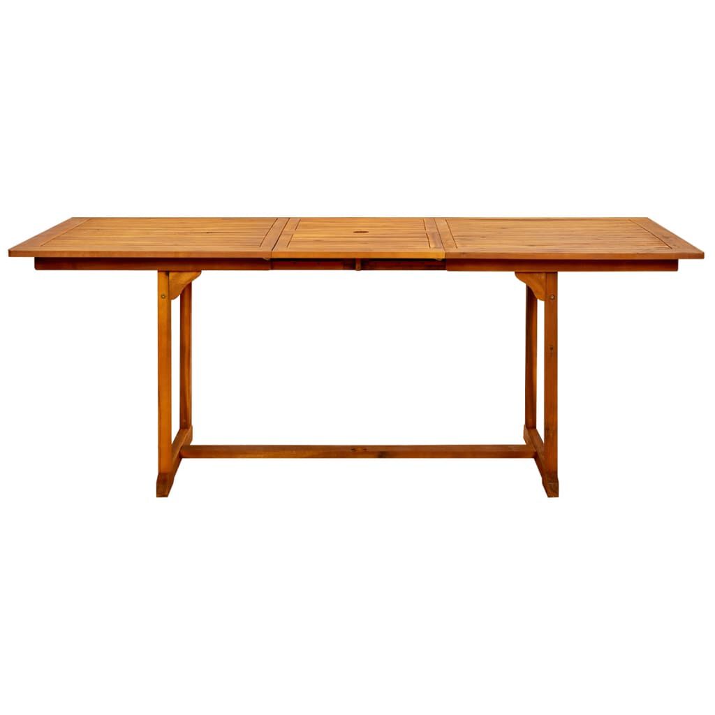 vidaXL Garden Dining Table (150-200)x100x75 cm Solid Acacia Wood