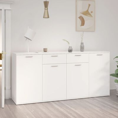 vidaXL Sideboard White 160x36x75 cm Engineered Wood, white vidaXL Sideboard White 160x36x75 cm Engineered Wood
