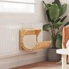 vidaXL Cat Bed with Cushion Water Hyacinth 37x20x20 cm