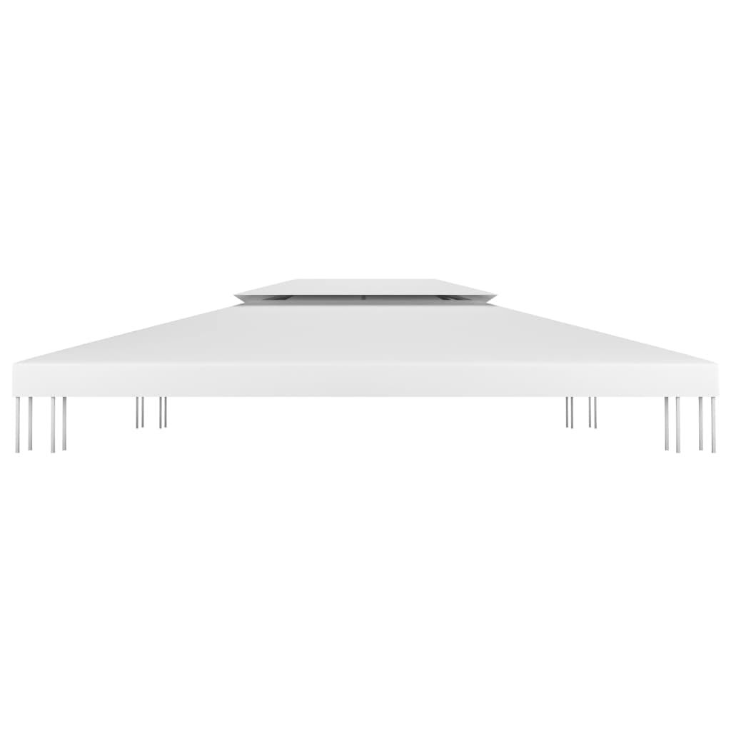 vidaXL 2-Tier Gazebo Top Cover 310 g/m² 4x3 m White