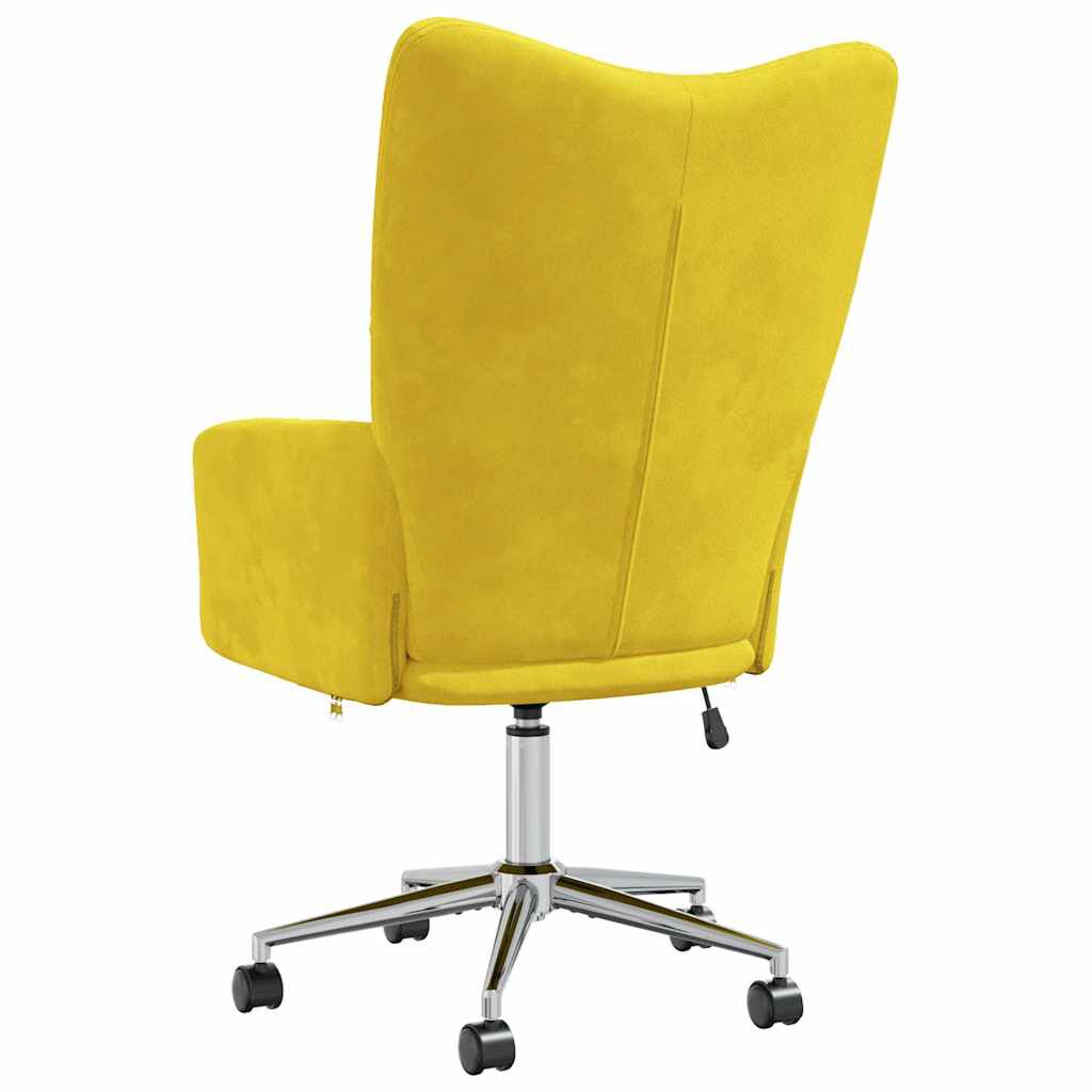 vidaXL Relaxing Chair Mustard Yellow Velvet