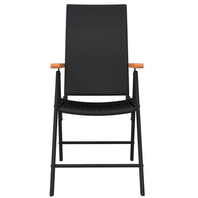 vidaXL 7 Piece Garden Dining Set Black,  vidaXL 7 Piece Garden Dining Set Black