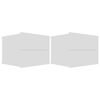 vidaXL Bedside Cabinets 2 pcs White 40x30x30 cm Engineered Wood