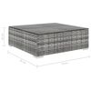 vidaXL 6 Piece Garden Lounge Set with Cushions Poly Rattan Grey