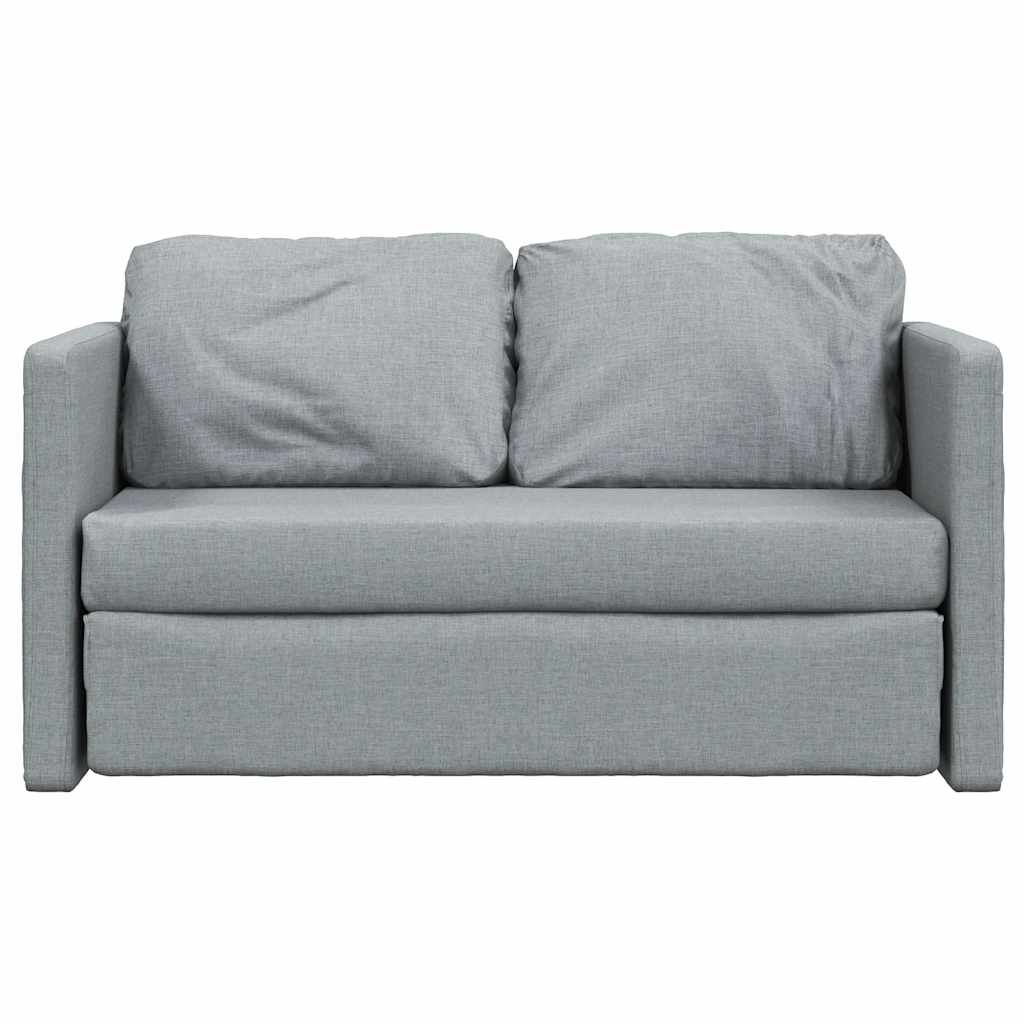 vidaXL Floor Sofa Bed 2-in-1 Light Grey 112x174x55 cm Fabric