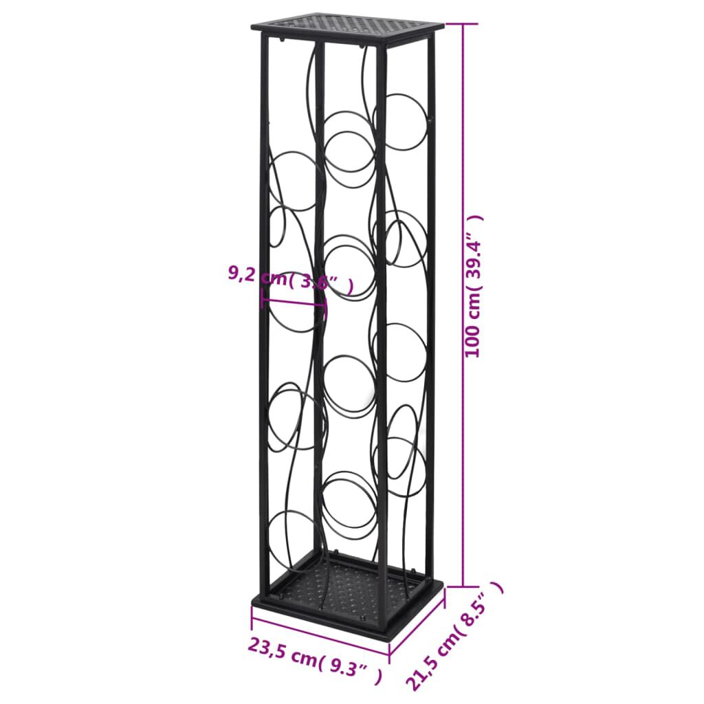 vidaXL Wine Rack for 8 Bottles Metal