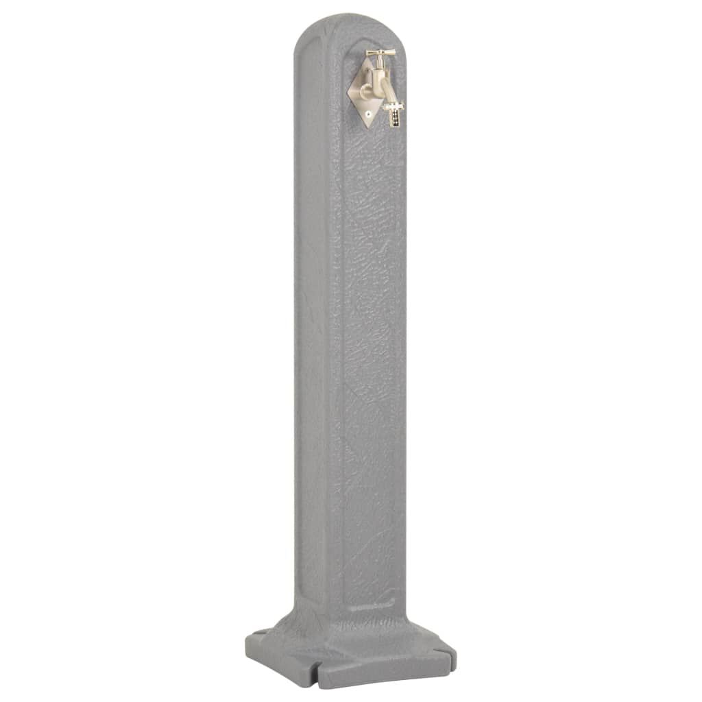 vidaXL Garden Tanker with Faucet Light Grey Stone Look