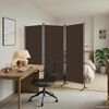 vidaXL 3-Panel Room Divider Brown 260x180 cm
