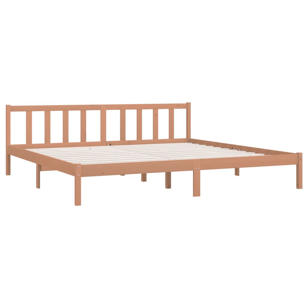 vidaXL Bed Frame without Mattress Honey Brown Solid Wood 200x200 cm