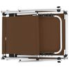 vidaXL Folding Sun Lounger with Roof Aluminium and Textilene Brown