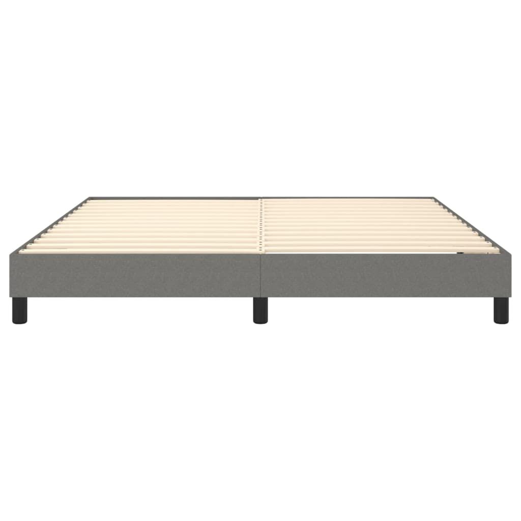 vidaXL Bed Frame without Mattress Dark Grey 180x200 cm Super King Fabric