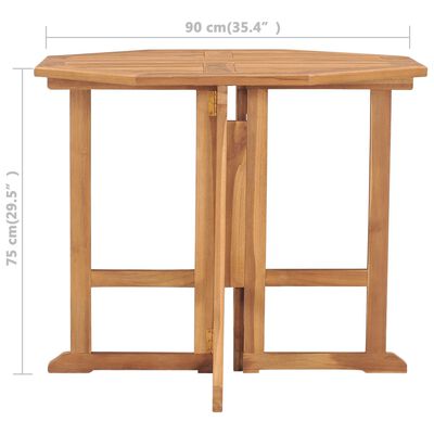vidaXL Folding Garden Dining Table 90x90x75 cm Solid Teak Wood,  vidaXL Folding Garden Dining Table 90x90x75 cm Solid Teak Wood