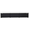 vidaXL Sun Loungers with Cushions 2 pcs Poly Rattan Black