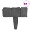 vidaXL Plastic Garden / Lawn Fence Stone Look 41 pcs 10 m