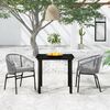 vidaXL 3 Piece Garden Dining Set Grey