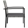 vidaXL 7 Piece Garden Dining Set Poly Rattan Grey