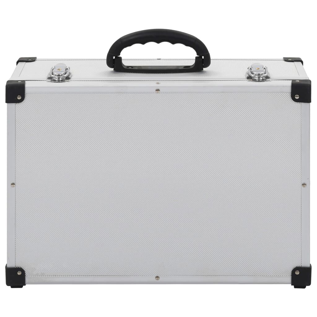 vidaXL CD Case for 60 CDs Aluminium ABS Silver