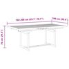 vidaXL 7 Piece Garden Dining Set Grey Poly Rattan and Solid Wood