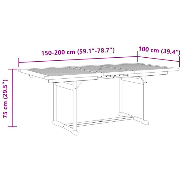 vidaXL 7 Piece Garden Dining Set Grey Poly Rattan and Solid Wood