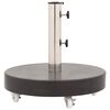 vidaXL Parasol Base Granite 30 kg Round Black