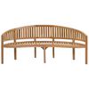 vidaXL Banana Bench 200 cm Solid Teak Wood