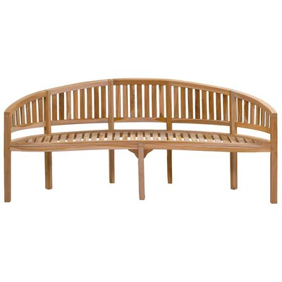 vidaXL Banana Bench 200 cm Solid Teak Wood,  vidaXL Banana Bench 200 cm Solid Teak Wood