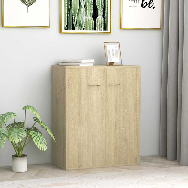 vidaXL Sideboard Sonoma Oak 60x30x75 cm Engineered Wood