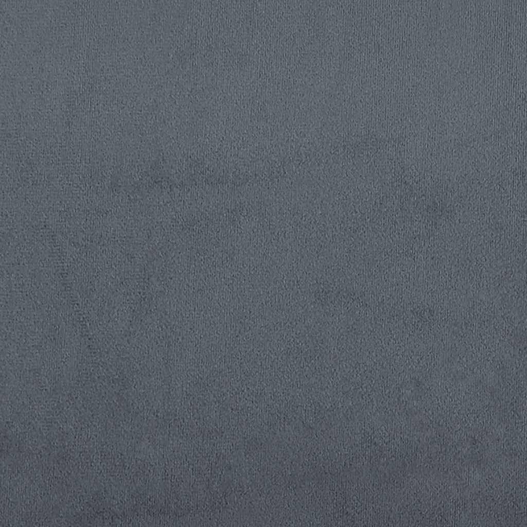 vidaXL Floor Sofa Bed 2-in-1 Dark Grey 122x204x55 cm Velvet