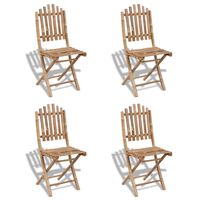 vidaXL Foldable Outdoor Chairs Bamboo 4 pcs,  vidaXL Foldable Outdoor Chairs Bamboo 4 pcs