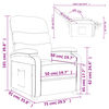 vidaXL Recliner Chair Cream Fabric