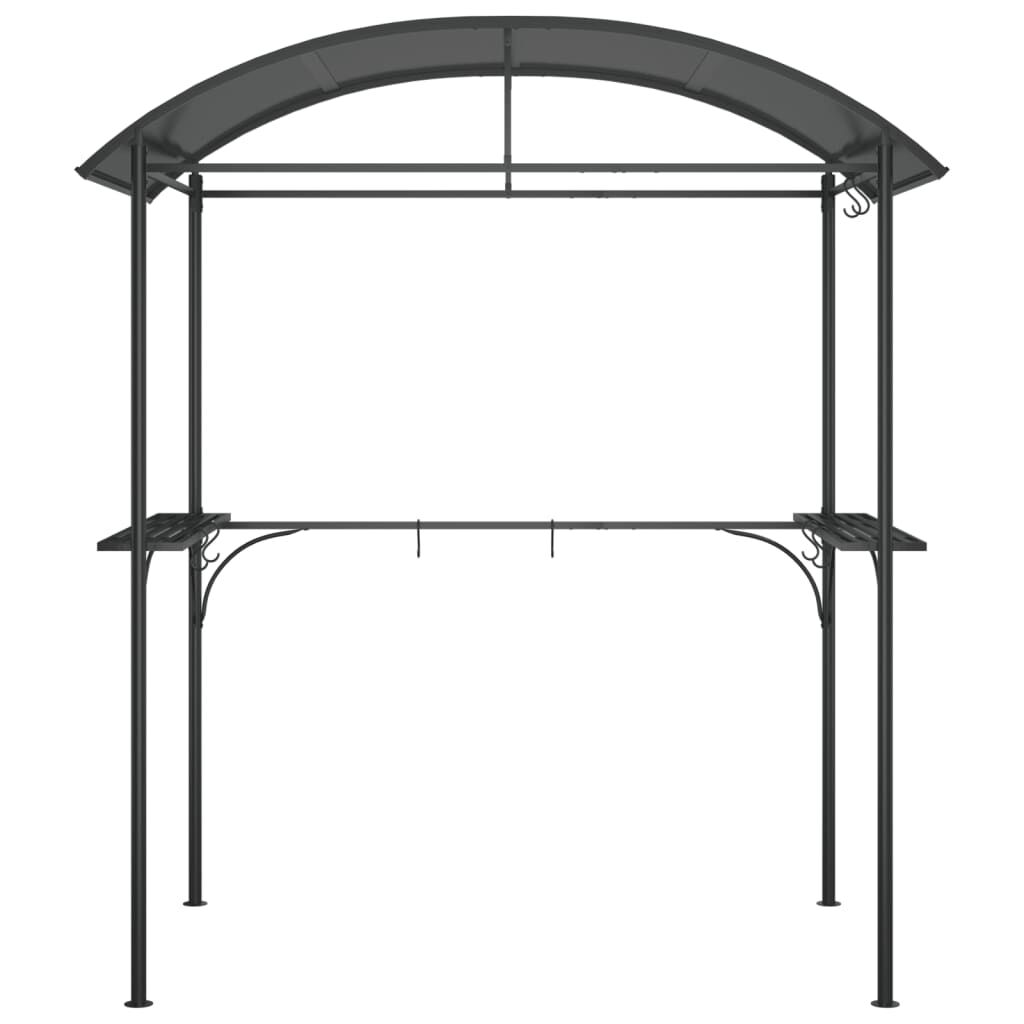 vidaXL BBQ Gazebo with Side Shelves Anthracite 220x115x230 cm Steel