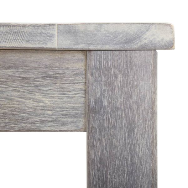 vidaXL 7 Piece Outdoor Dining Set Grey Wash Solid Acacia Wood
