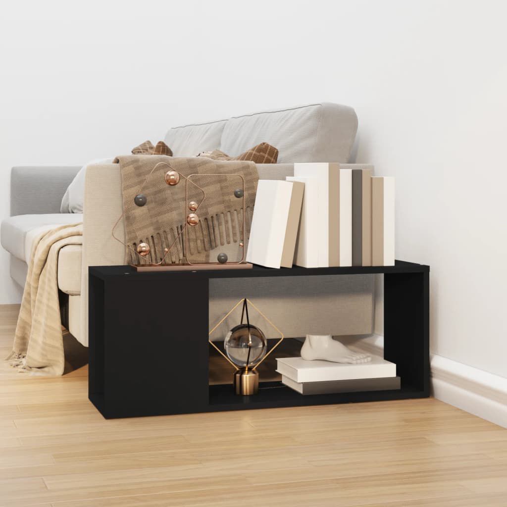 vidaXL TV Cabinet Black 80x24x32 cm Engineered Wood