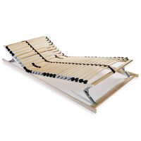 vidaXL Slatted Bed Base without Mattress with 28 Slats 7 Zones 90x200 cm,  vidaXL Slatted Bed Base without Mattress with 28 Slats 7 Zones 90x200 cm