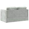 vidaXL Floor Sofa Bed 2-in-1 Light Grey 122x204x55 cm Velvet