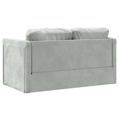 vidaXL Floor Sofa Bed 2-in-1 Light Grey 122x204x55 cm Velvet, light grey vidaXL Floor Sofa Bed 2-in-1 Light Grey 122x204x55 cm Velvet