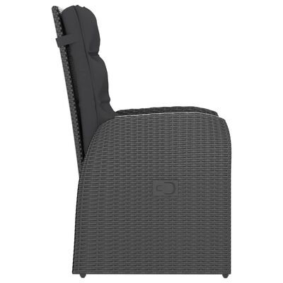 vidaXL 7 Piece Outdoor Dining Set with Cushions Poly Rattan Black, black and brown vidaXL 7 Piece Outdoor Dining Set with Cushions Poly Rattan Black