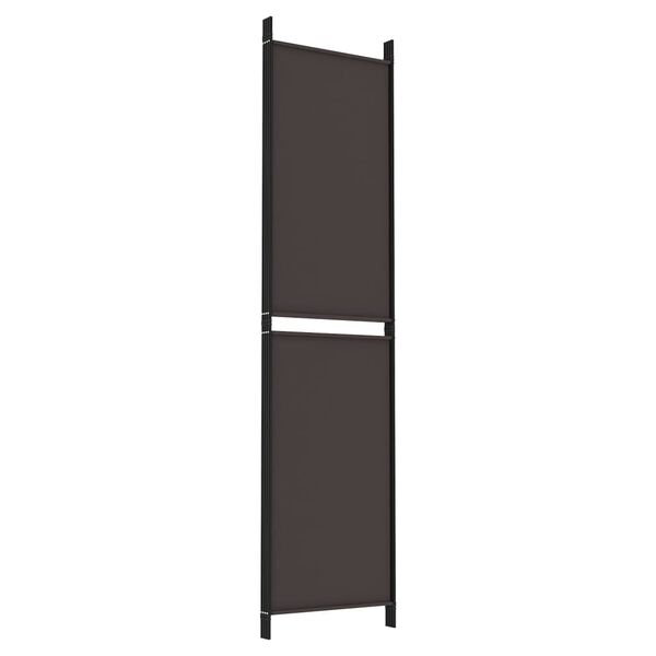 vidaXL 4-Panel Room Divider Brown 200x200 cm Fabric