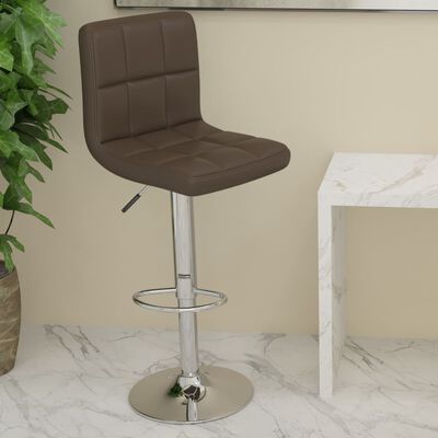vidaXL Bar Stool Brown Faux Leather, brown vidaXL Bar Stool Brown Faux Leather