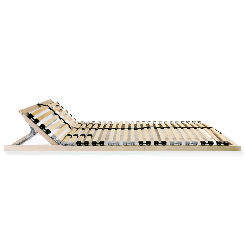 vidaXL Slatted Bed Base without Mattress with 28 Slats 7 Zones 90x200 cm