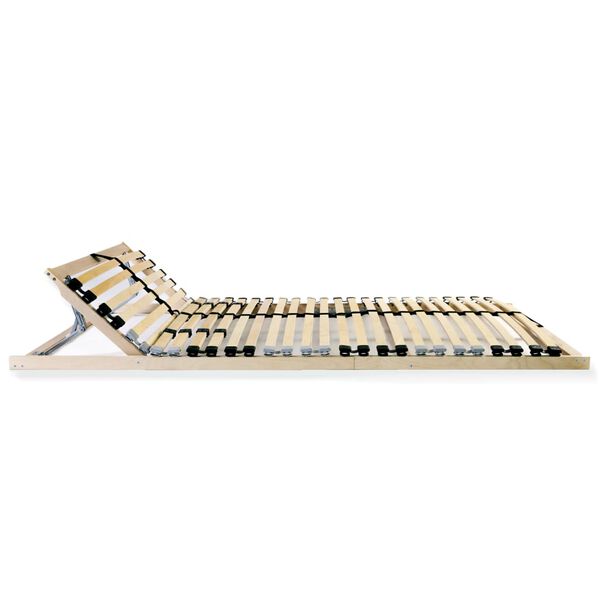 vidaXL Slatted Bed Base without Mattress with 28 Slats 7 Zones 90x200 cm