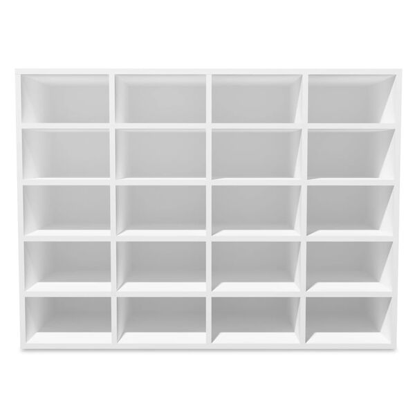 vidaXL Shoe Rack Engineered Wood 92x30x67.5 cm White