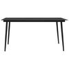 vidaXL 7 Piece Garden Dining Set Cotton Rope and Steel Black