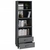 vidaXL Highboard HAMAR Dark Grey 60x35x180 cm Solid Wood Pine