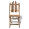 vidaXL Foldable Outdoor Chairs Bamboo 4 pcs