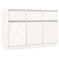 vidaXL Sideboard White 110x34x75 cm Solid Wood Pine, white vidaXL Sideboard White 110x34x75 cm Solid Wood Pine