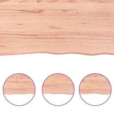 vidaXL Wall Shelf Light Brown 160x60x(2-4) cm Treated Solid Wood Oak, light brown vidaXL Wall Shelf Light Brown 160x60x(2-4) cm Treated Solid Wood Oak